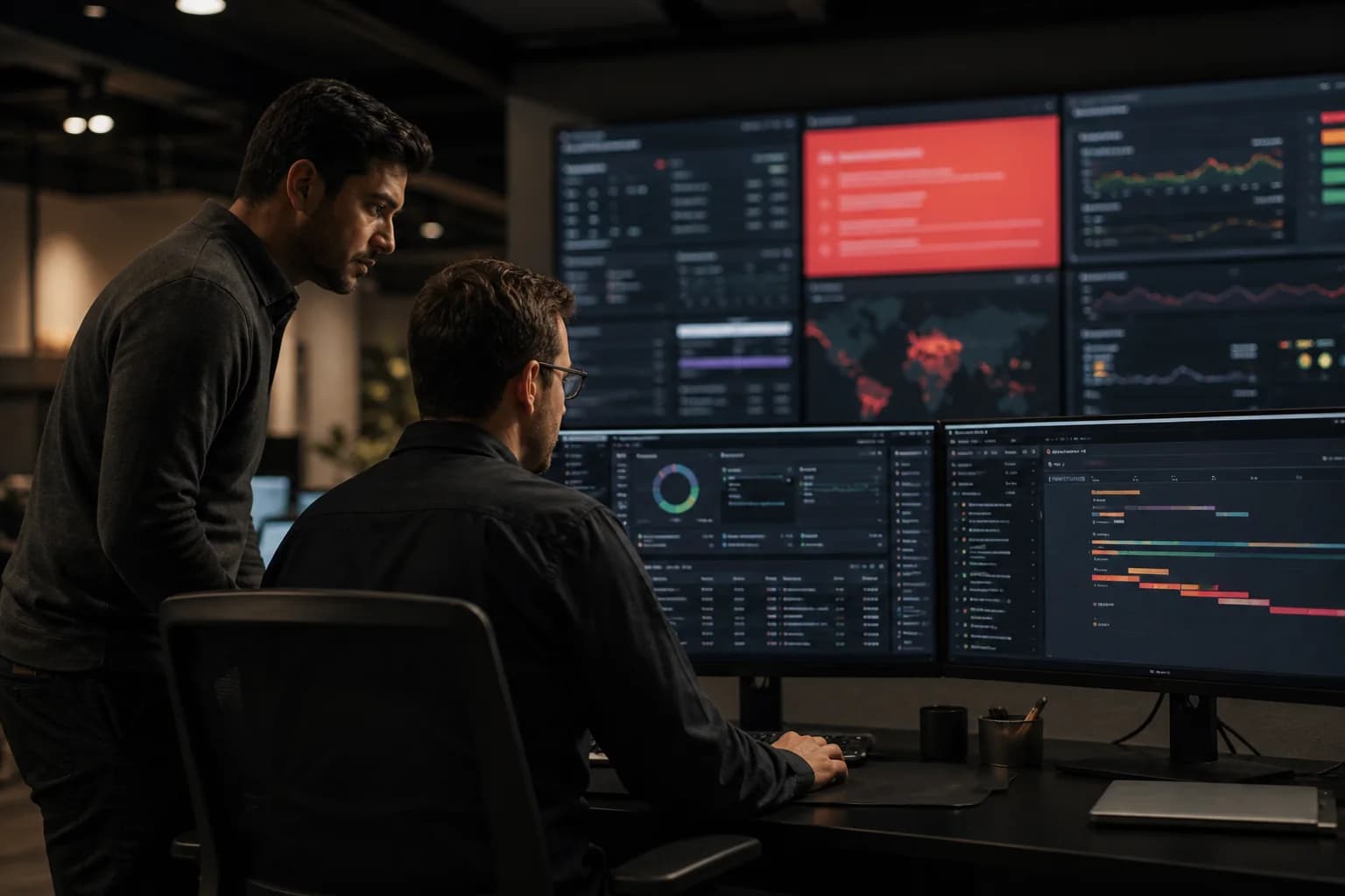 Managed service engineers coordinating service health and incident recovery