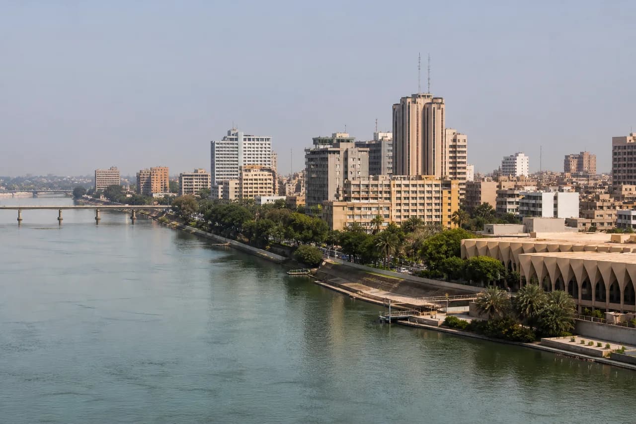 Baghdad riverfront representing ExpertOps regional presence in Iraq